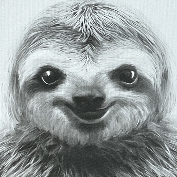 Adorable black and white sloth wall art! - Picture 2 of 3